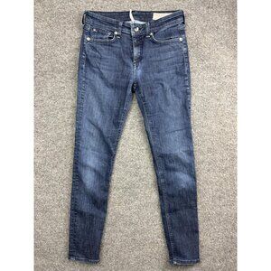 Rag & Bone Jeans Womens 25 Blue Café Mid Rise Ankle Skinny April Stretch Denim